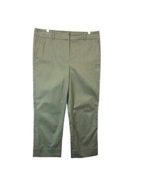 Ann Taylor Factory Womens Green Ankle Pants Size 12 Cotton Blend EUC